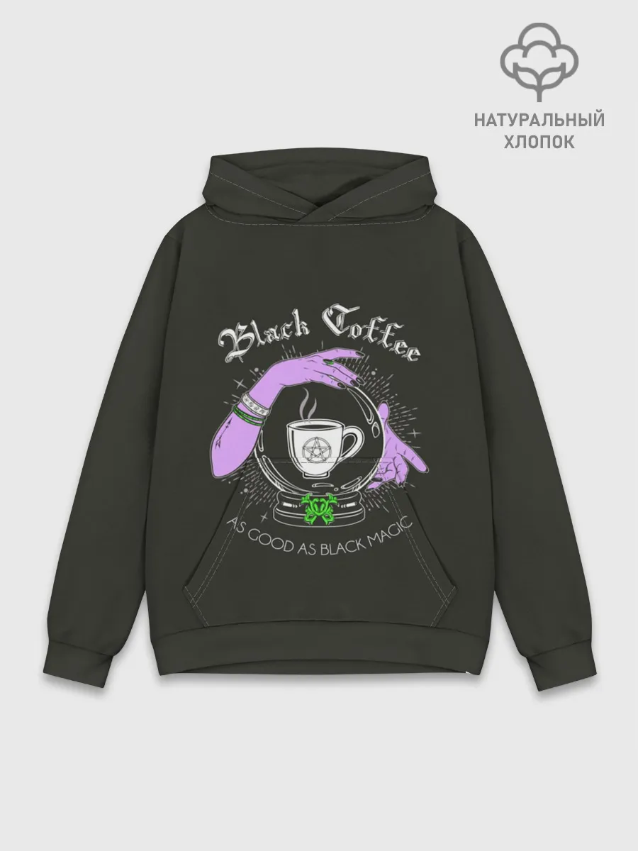 Худи мужской база хлопок / Black coffee