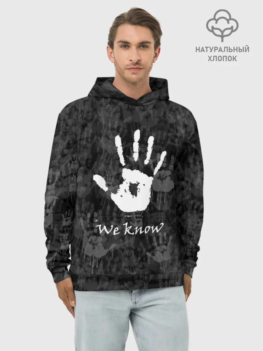 Худи мужской база хлопок / WE KNOW / МЫ ЗНАЕМ / TES