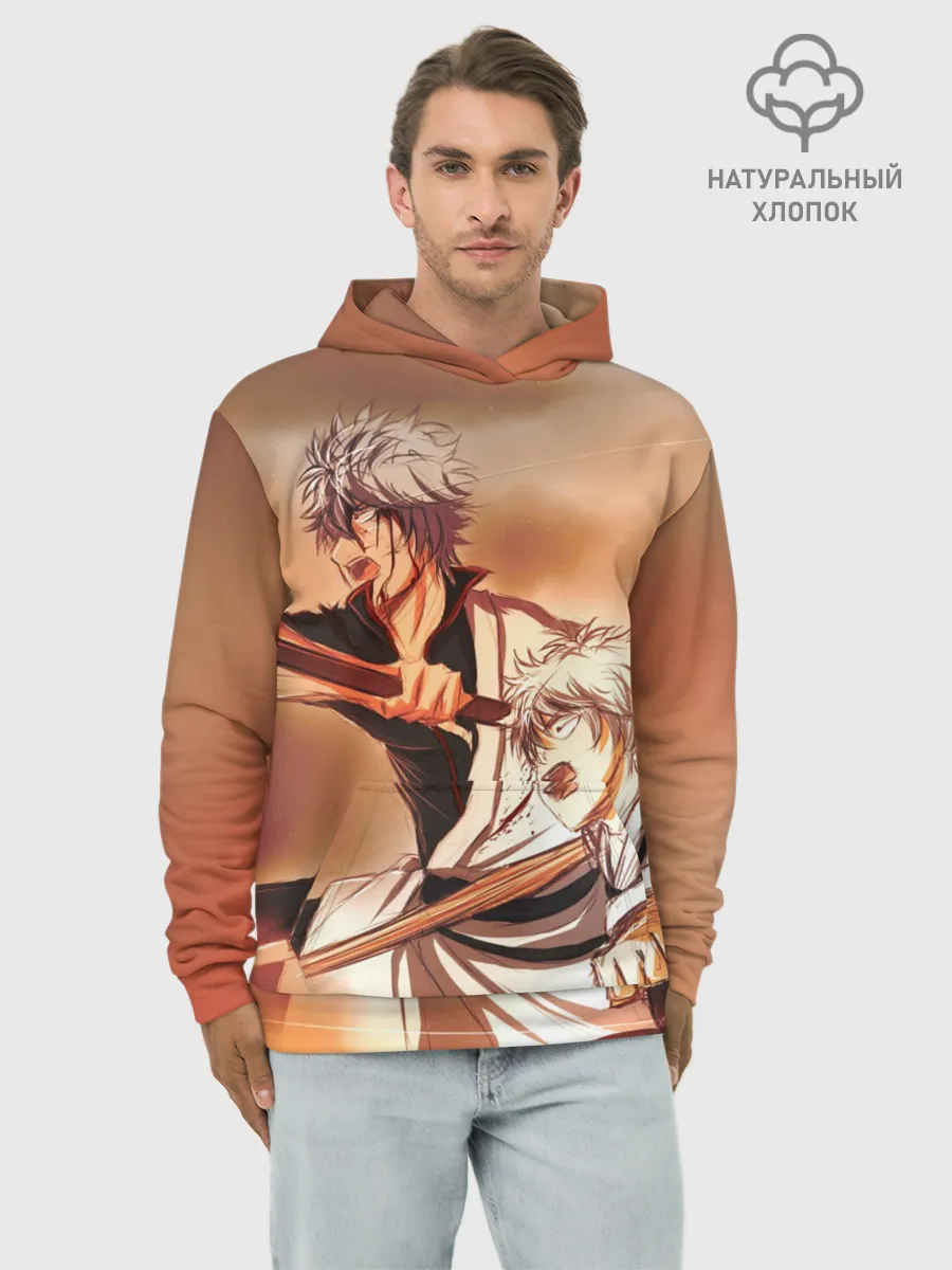 Худи мужской база хлопок / гинтоки саката самурай