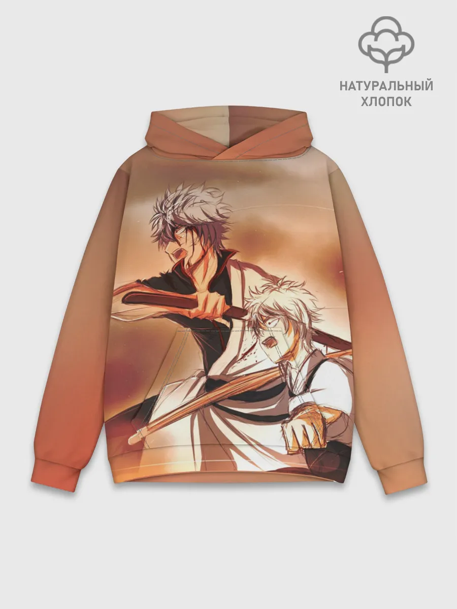 Худи мужской база хлопок / гинтоки саката самурай