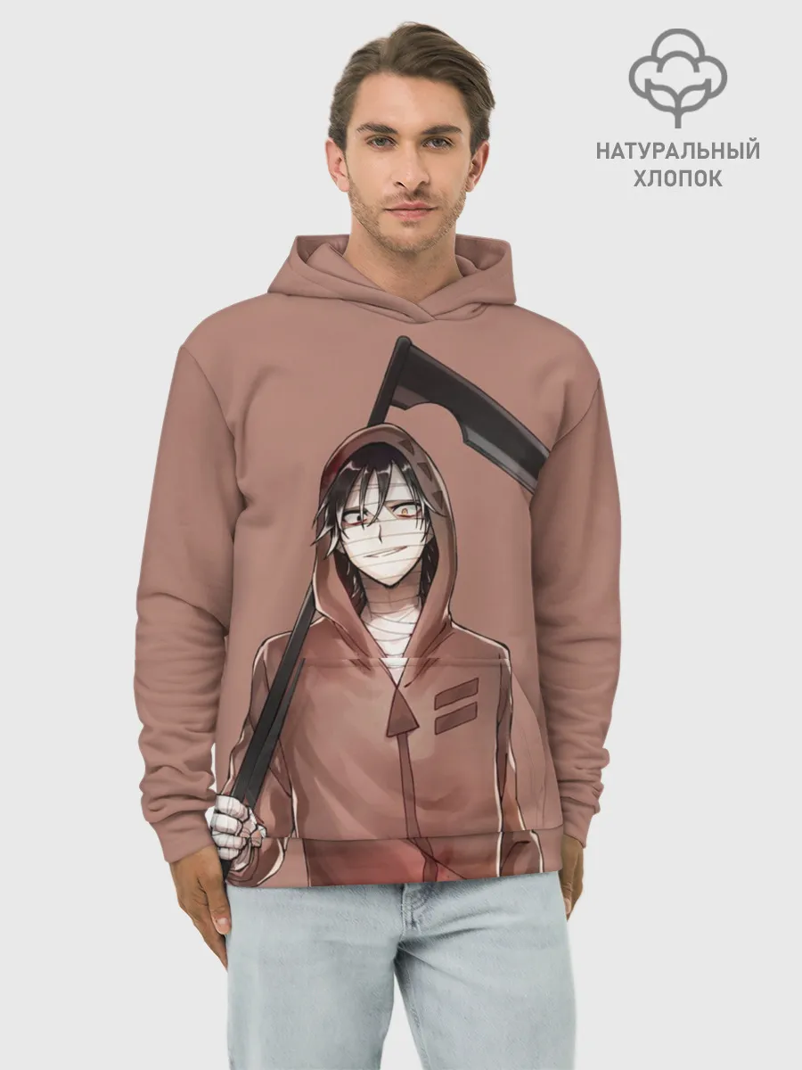 Худи мужской база хлопок / Зак с косой