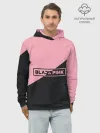 Худи мужской база хлопок / Black Pink