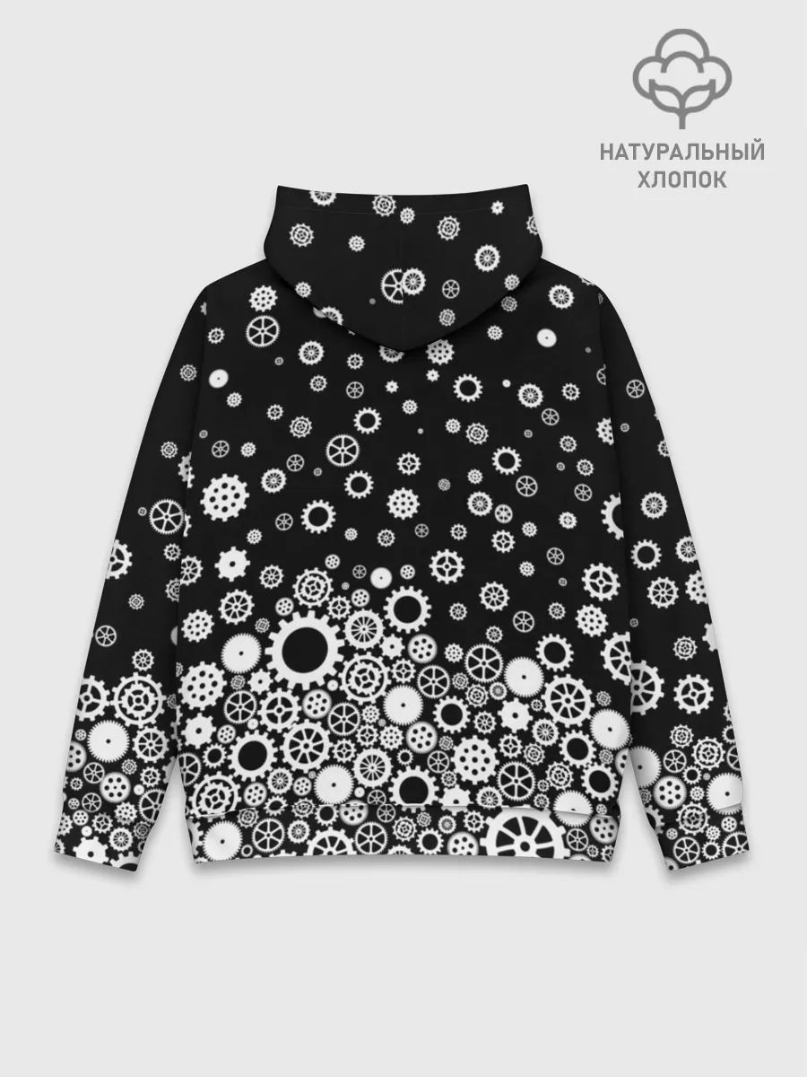 Худи мужской база хлопок / Шестеренки