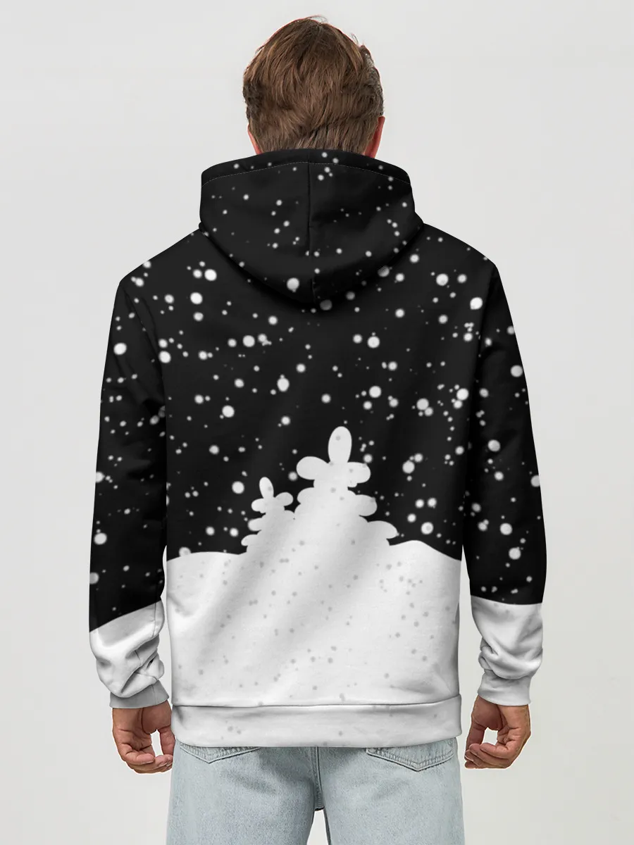 Худи мужской база хлопок / Поросенок в цилиндре