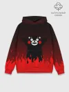 Худи мужской база хлопок / Kumamon горит