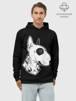 Худи мужской база хлопок / Бультерьер
