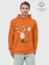 Худи мужской база хлопок / Лисичка