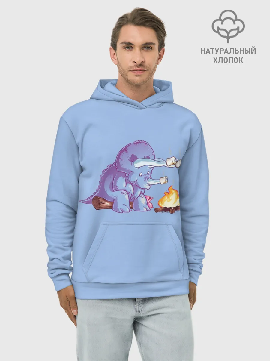 Худи мужской база хлопок / Трицератопс у Костра