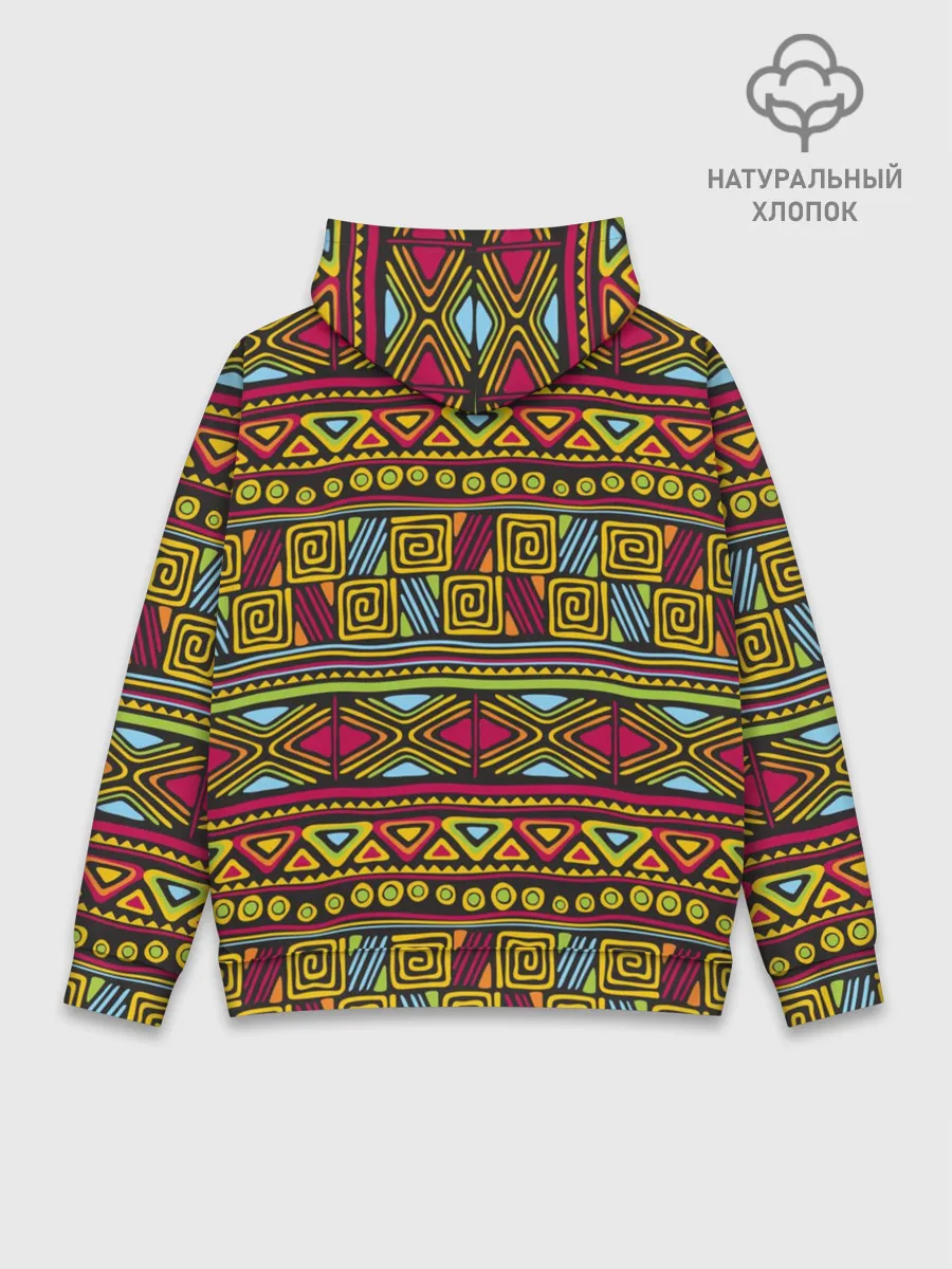 Худи мужской база хлопок / Этнический орнамент