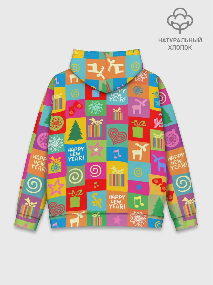 Худи мужской база хлопок / Новогодний коллаж