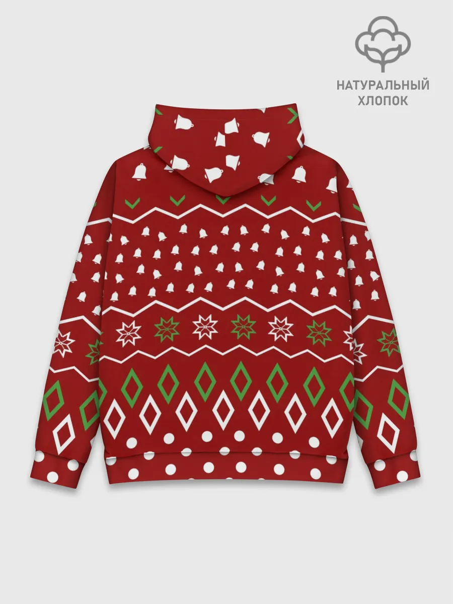 Худи мужской база хлопок / FORTNITE НОВОГОДНИЙ