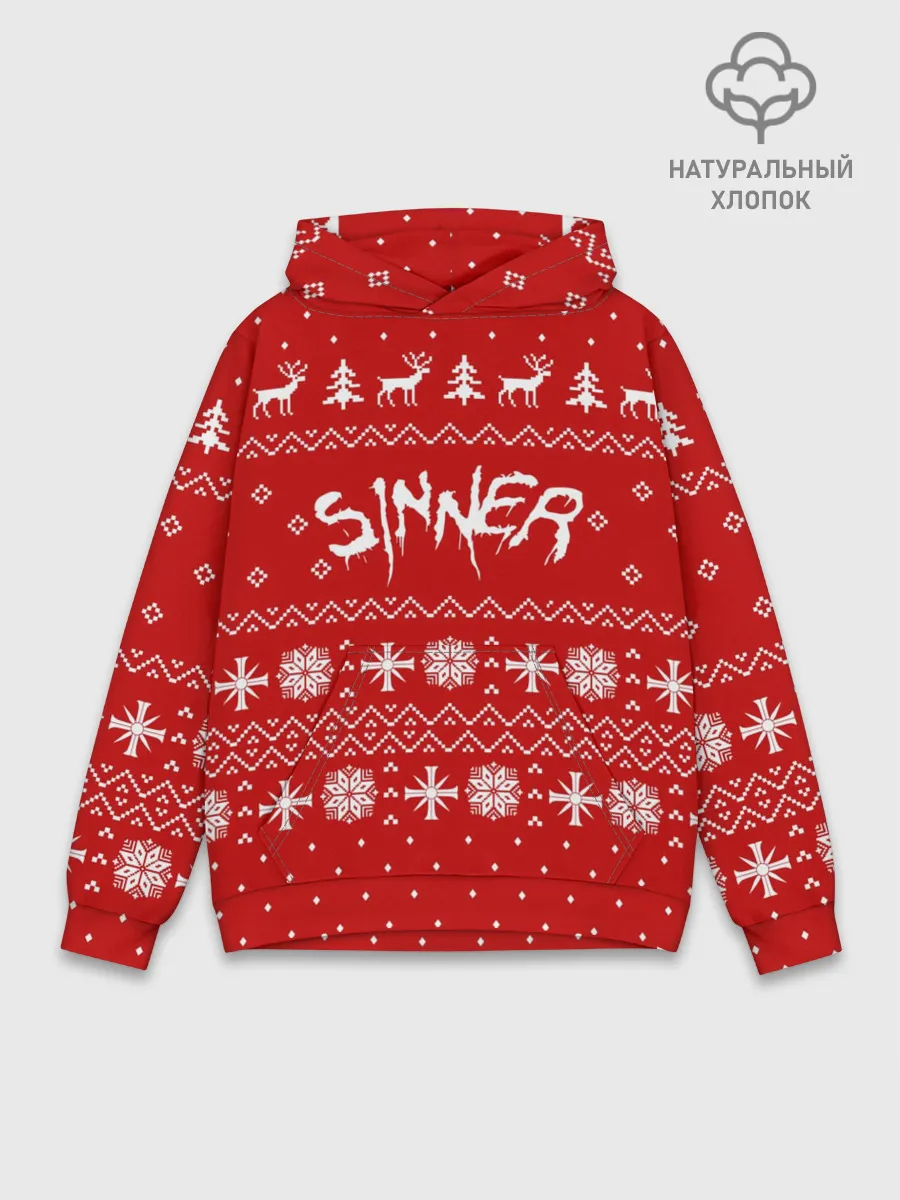 Худи мужской база хлопок / FAR CRY 5 ГРЕШНИК НОВОГОДНИЙ