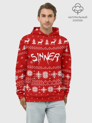 Худи мужской база хлопок / FAR CRY 5 ГРЕШНИК НОВОГОДНИЙ