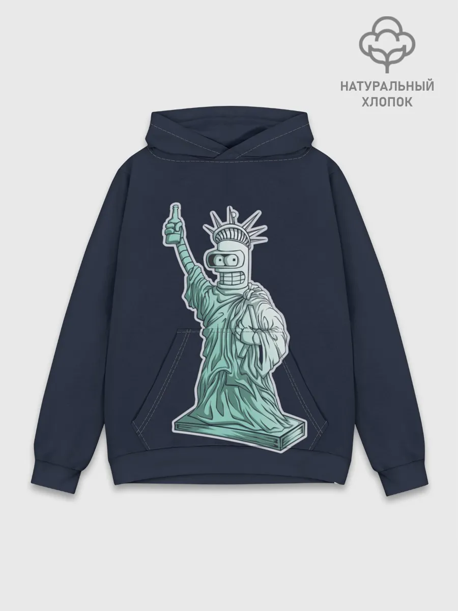 Худи мужской база хлопок / Статуя Сомнительной Свободы