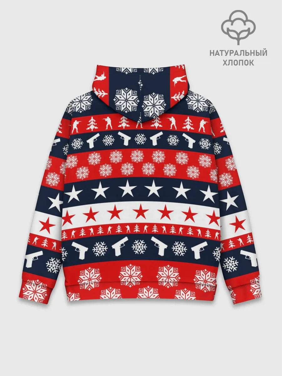 Худи мужской база хлопок / CS GO НОВОГОДНИЙ