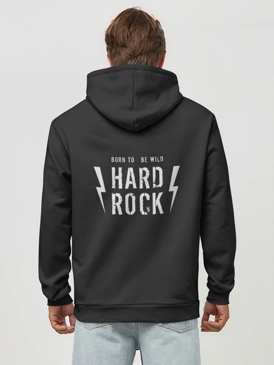 Худи мужской база хлопок / HARD ROCK ГИТАРА