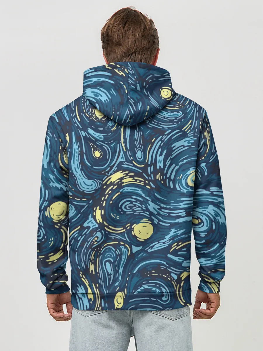 Худи мужской база хлопок / Ван Гог. Звездная Ночь