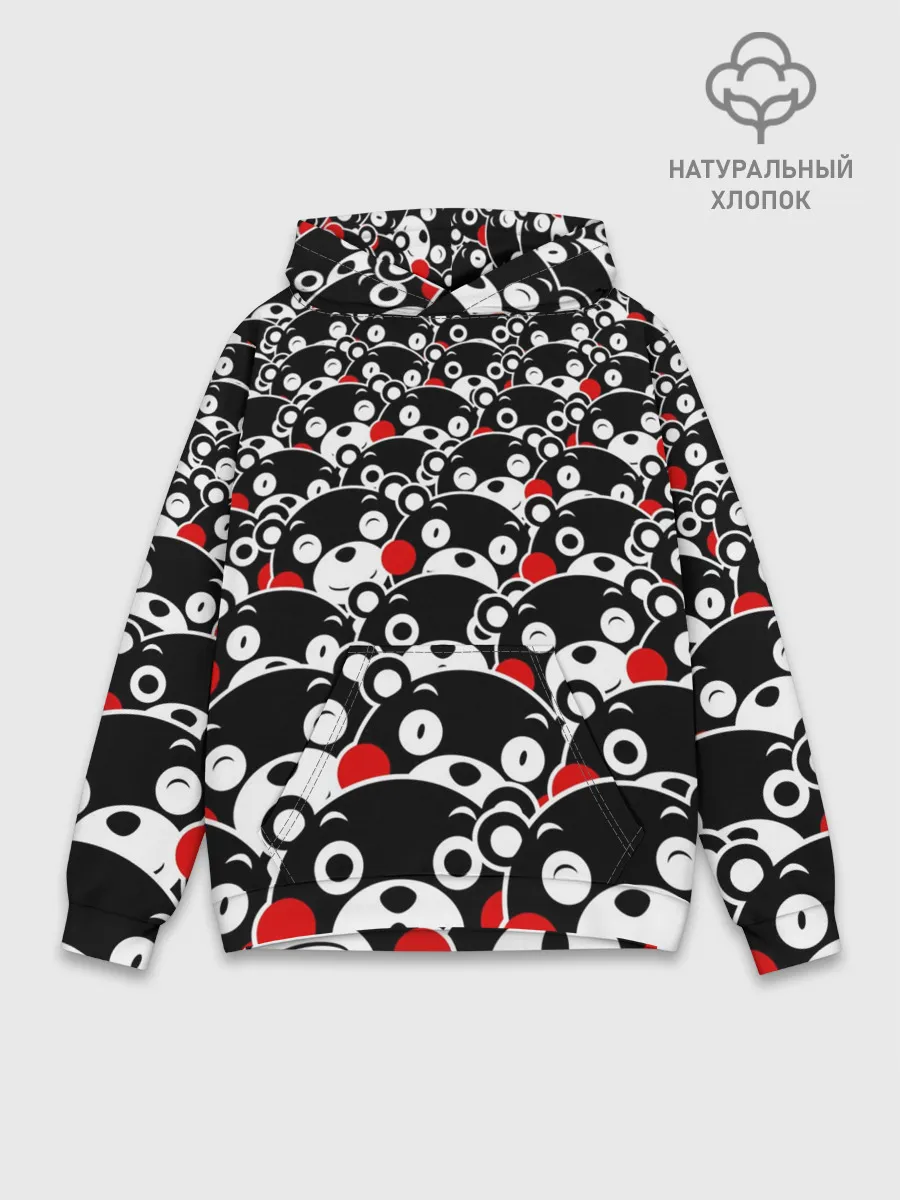 Худи мужской база хлопок / Узор кумамонов