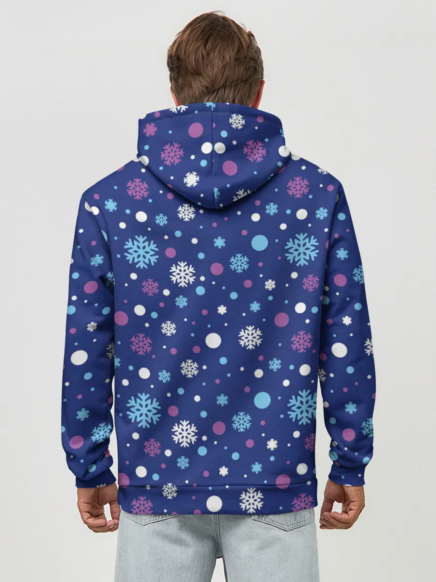 Худи мужской база хлопок / Снеговики