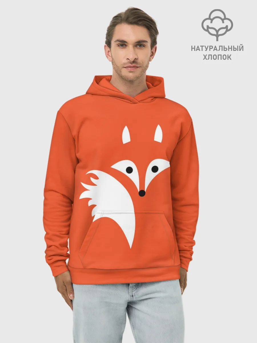 Худи мужской база хлопок / Лисичка