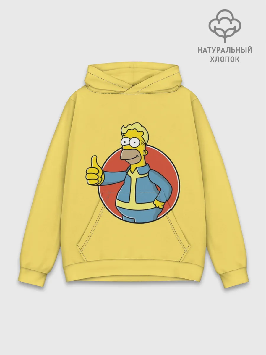 Худи мужской база хлопок / Homer Fallout