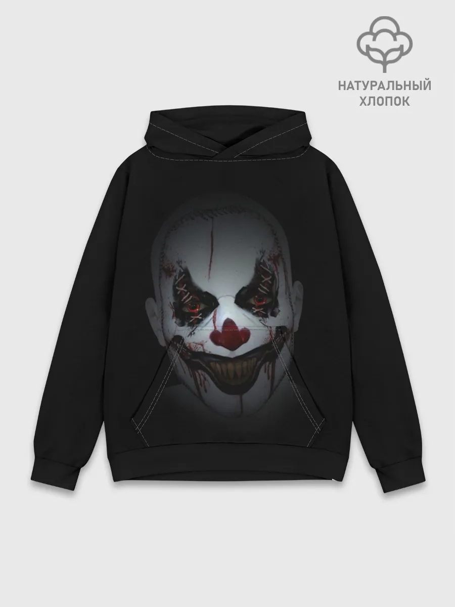 Худи мужской база хлопок / Клоун убийца