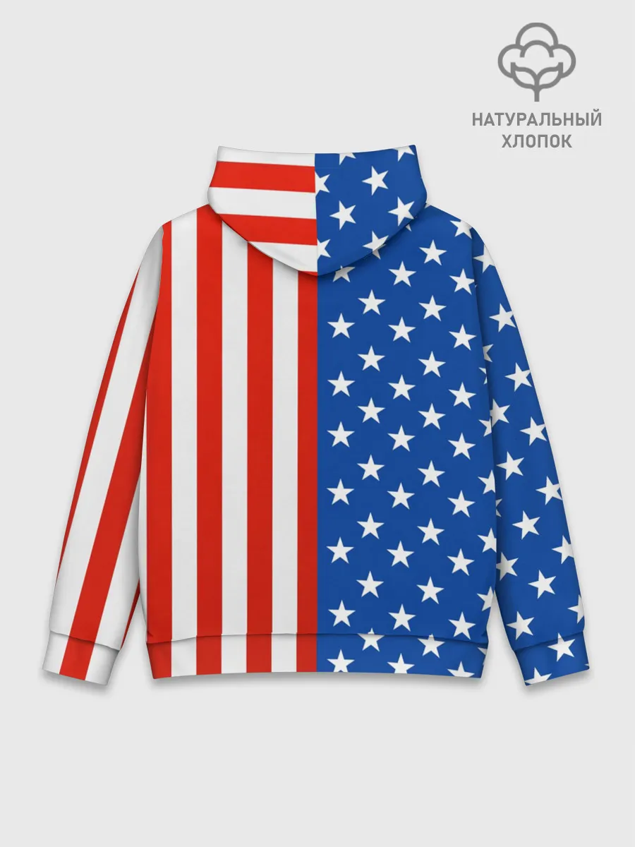 Худи мужской база хлопок / Американский Флаг