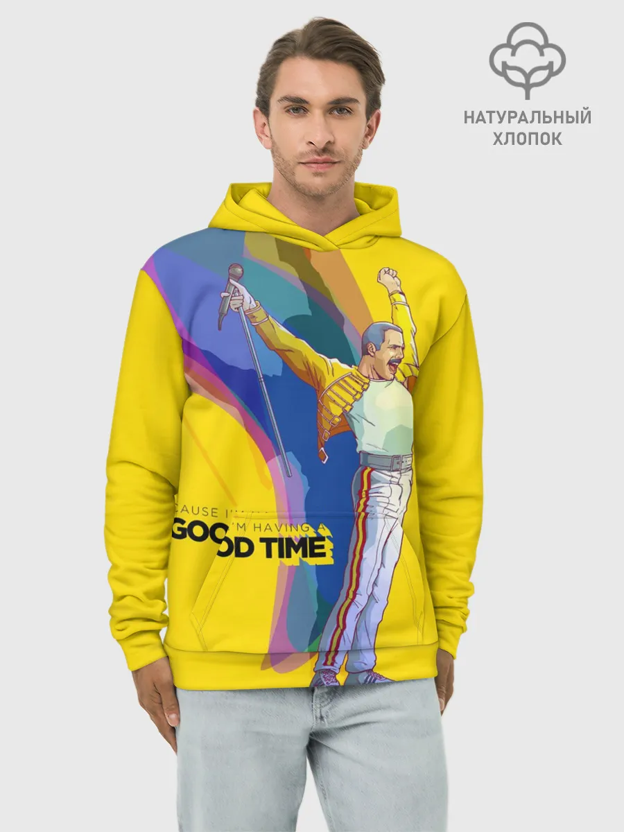 Худи мужской база хлопок / Фредди Меркьюри