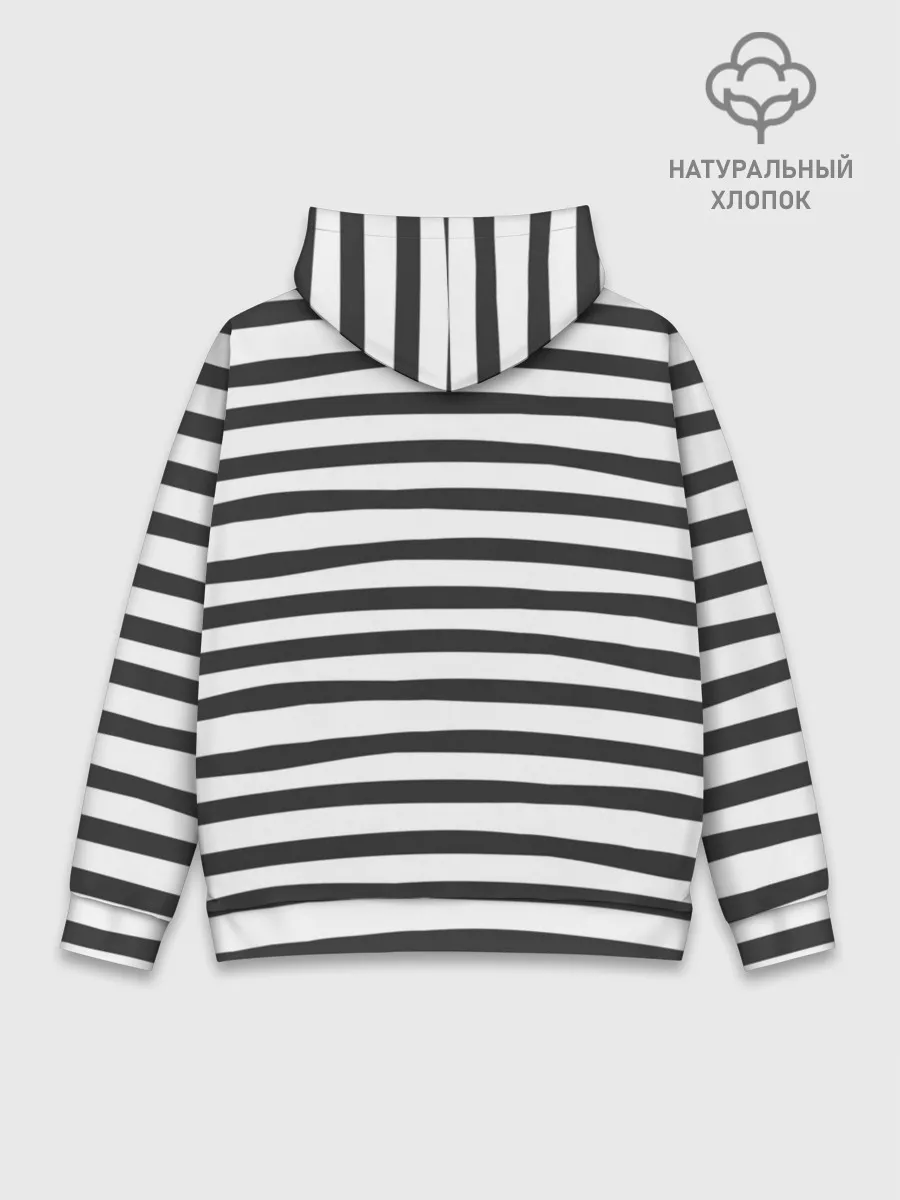 Худи мужской база хлопок / Сердце в полоску