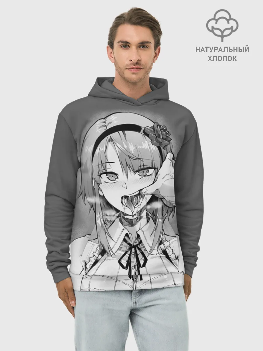 Худи мужской база хлопок / Show me your pretty mouth