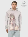 Худи мужской база хлопок / Аниме котёнок