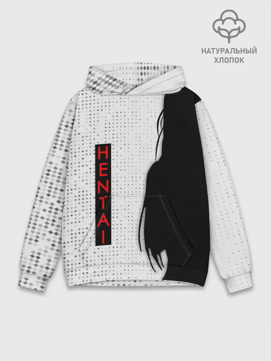 Худи мужской база хлопок / HENTAI - женский силуэт