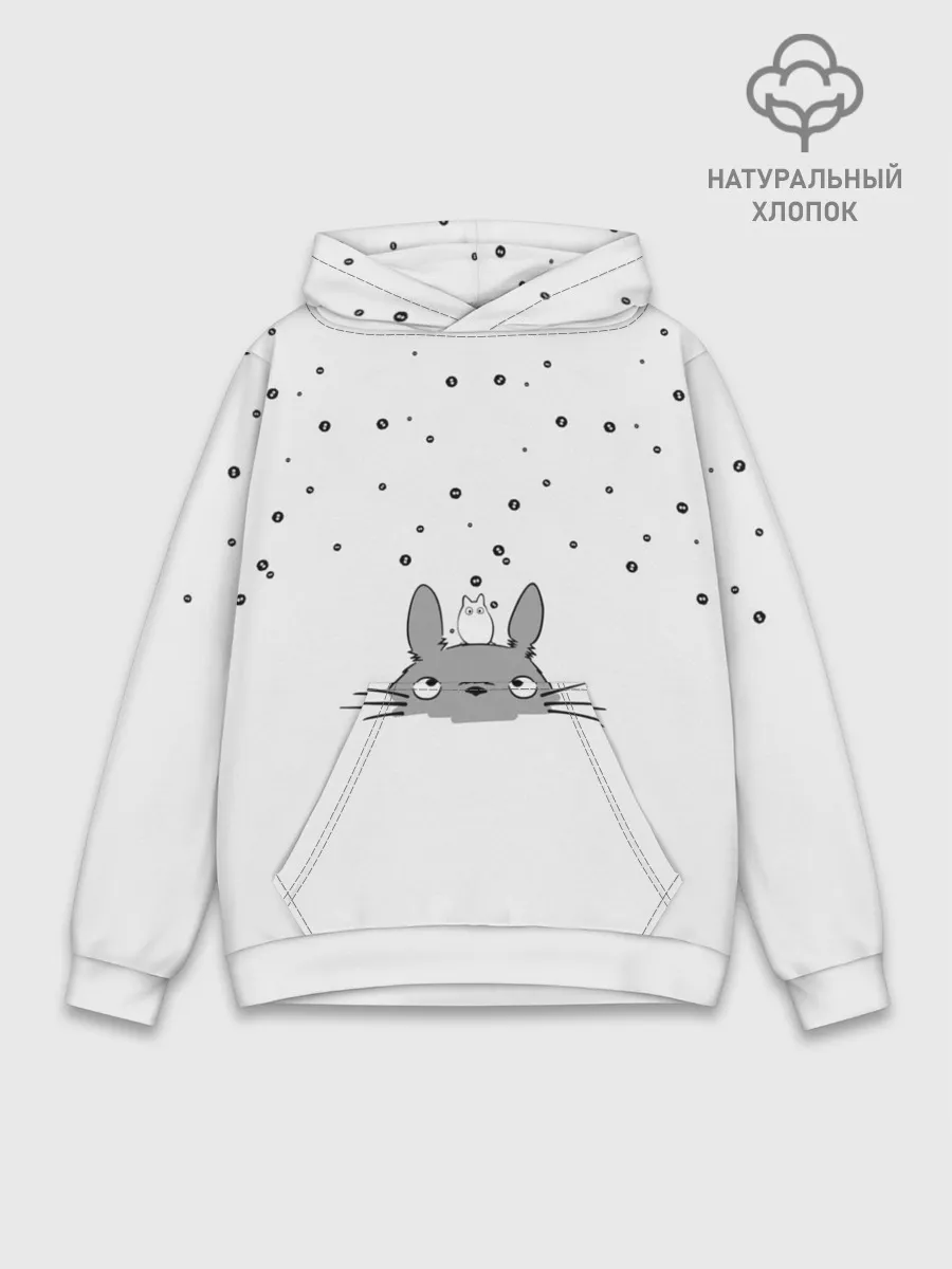 Худи мужской база хлопок / Totoro The Rain