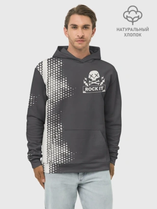 Худи мужской база хлопок / I Love Rock