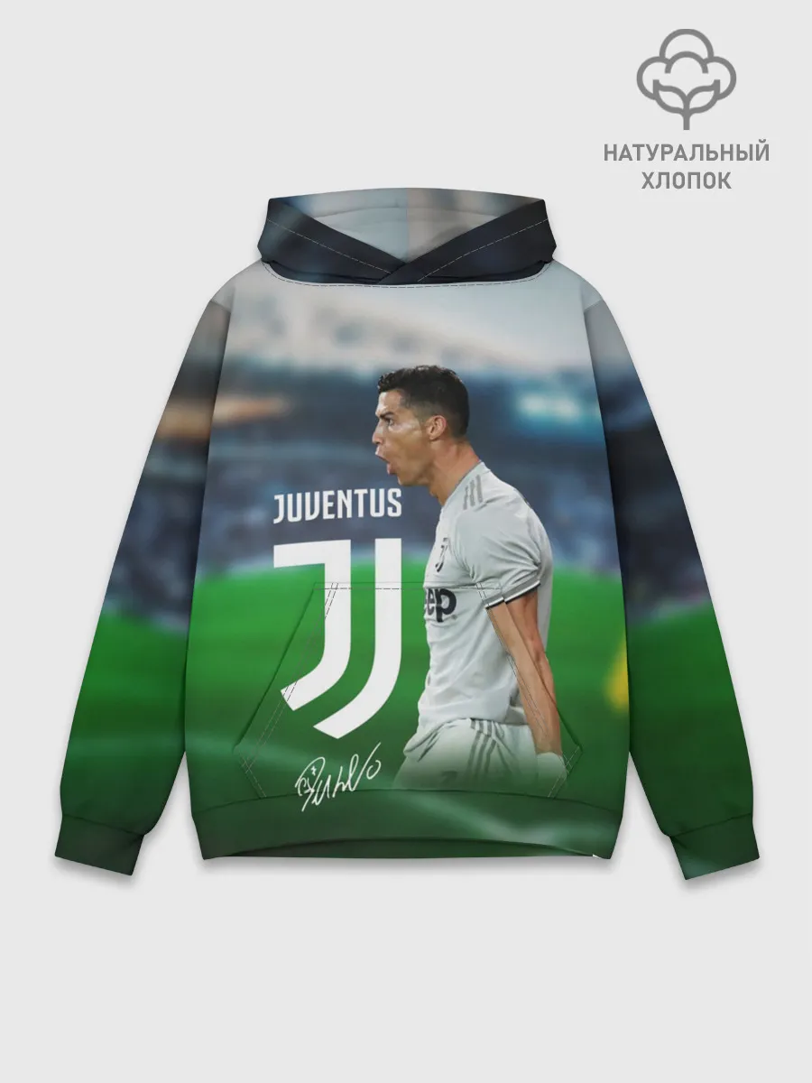 Худи мужской база хлопок / Роналдо Ювентус