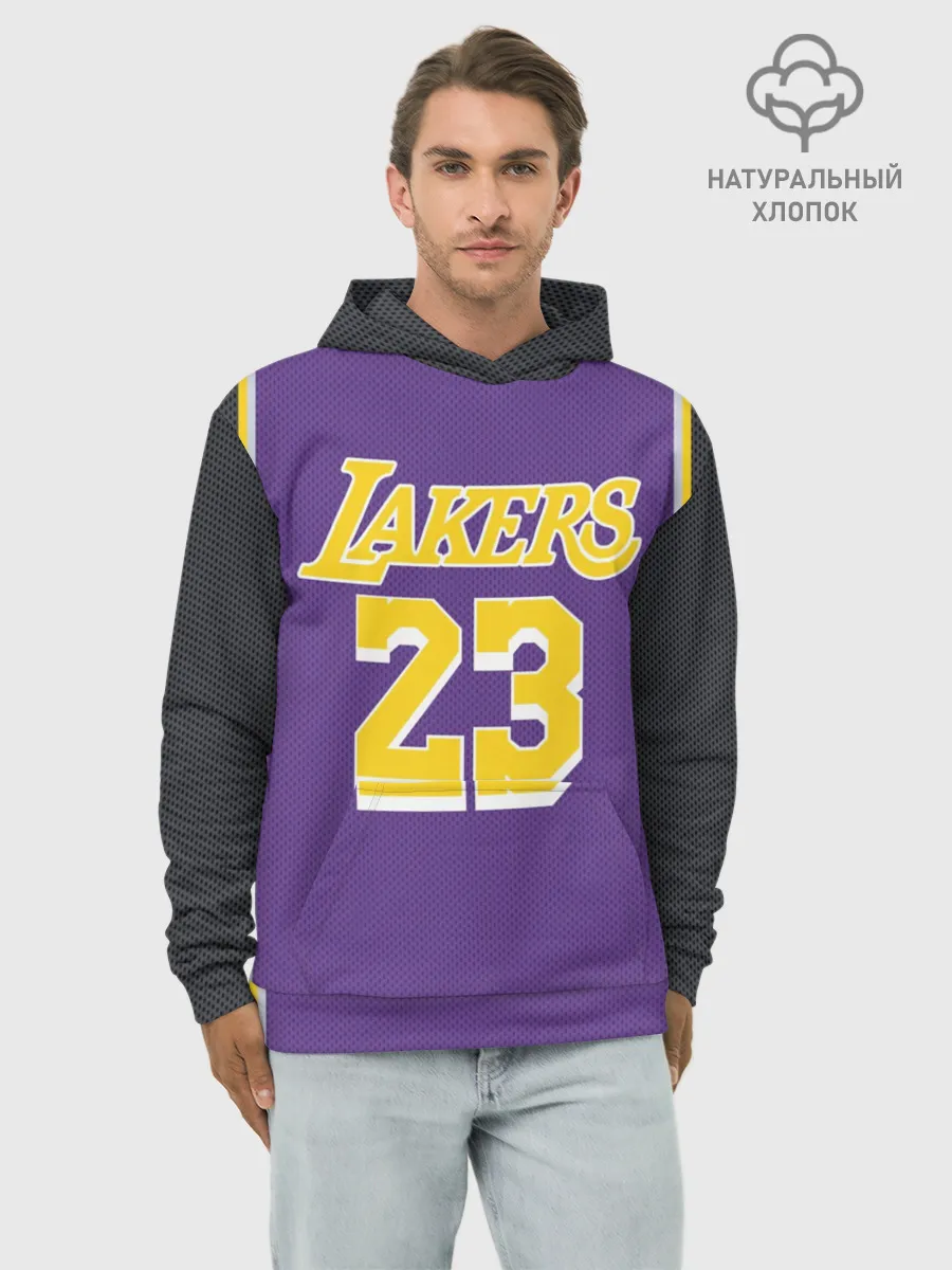 Худи мужской база хлопок / James LA Lakers 2019