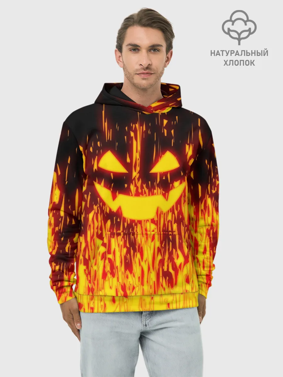 Худи мужской база хлопок / FIRE PUMPKIN