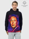 Худи мужской база хлопок / Яркий Илон Маск