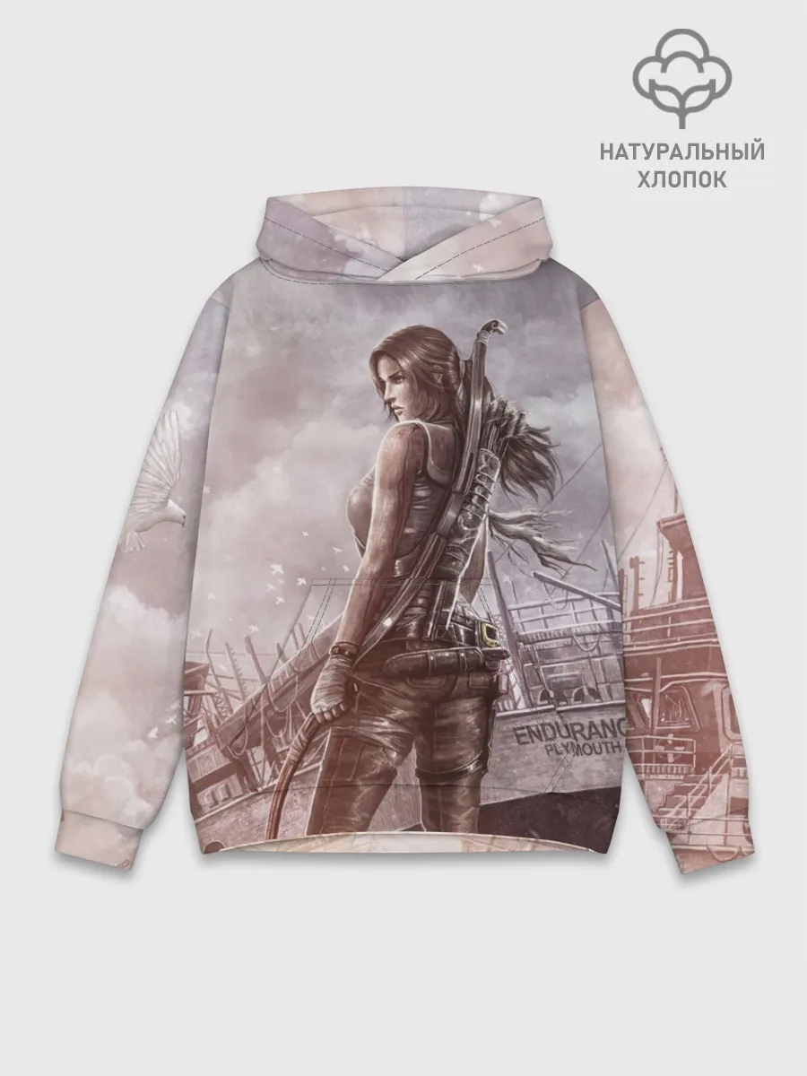 Худи мужской база хлопок / Tomb Raider