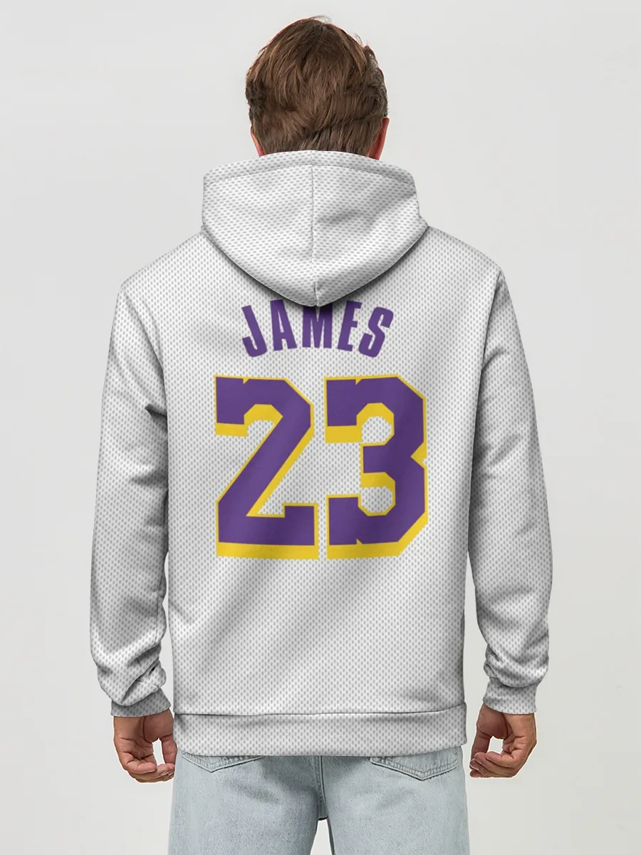 Худи мужской база хлопок / James 18-19 third LA Lakers