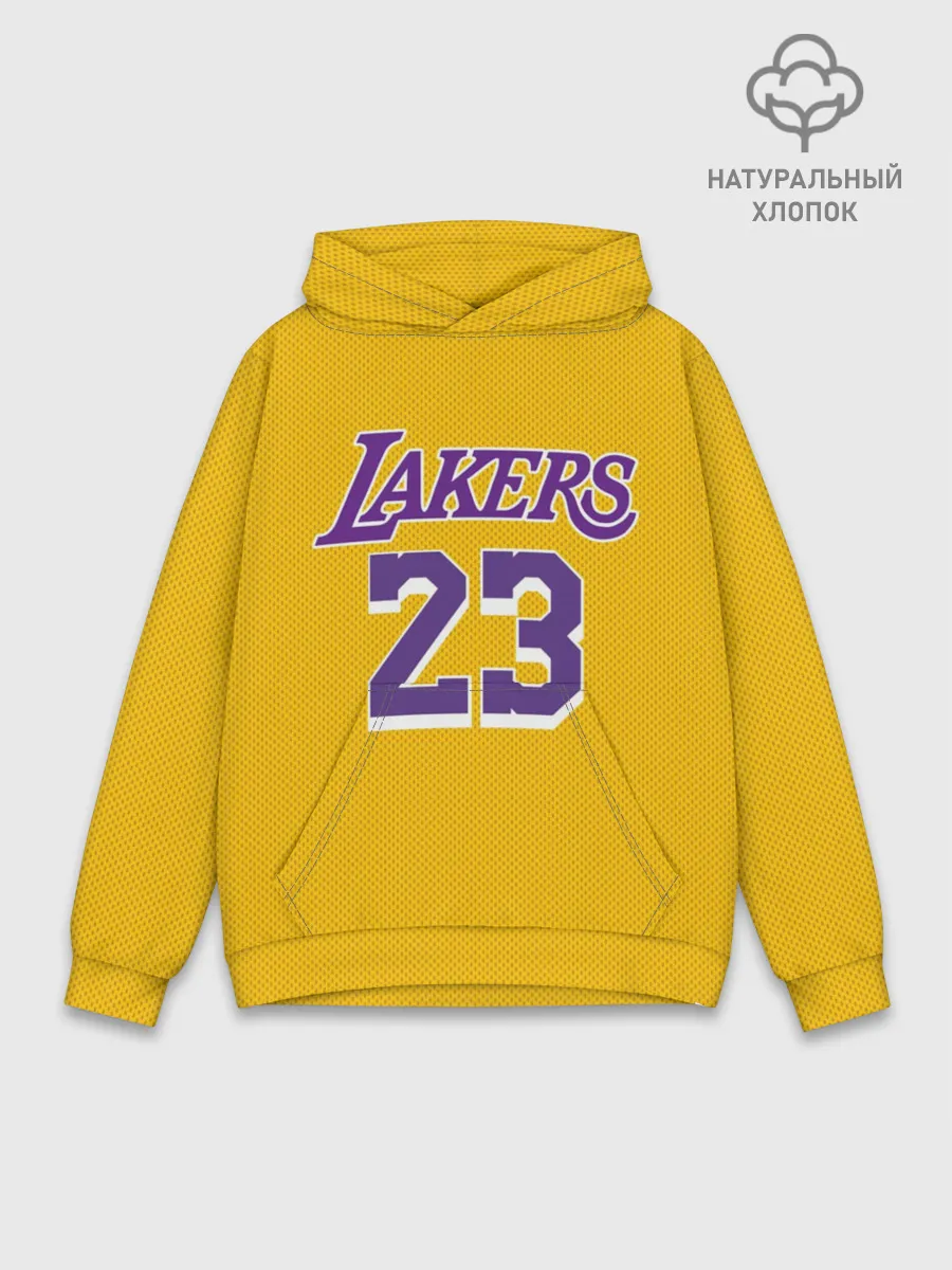 Худи мужской база хлопок / James 18-19 LA Lakers home