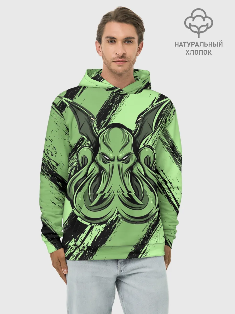 Худи мужской база хлопок / Ктулху