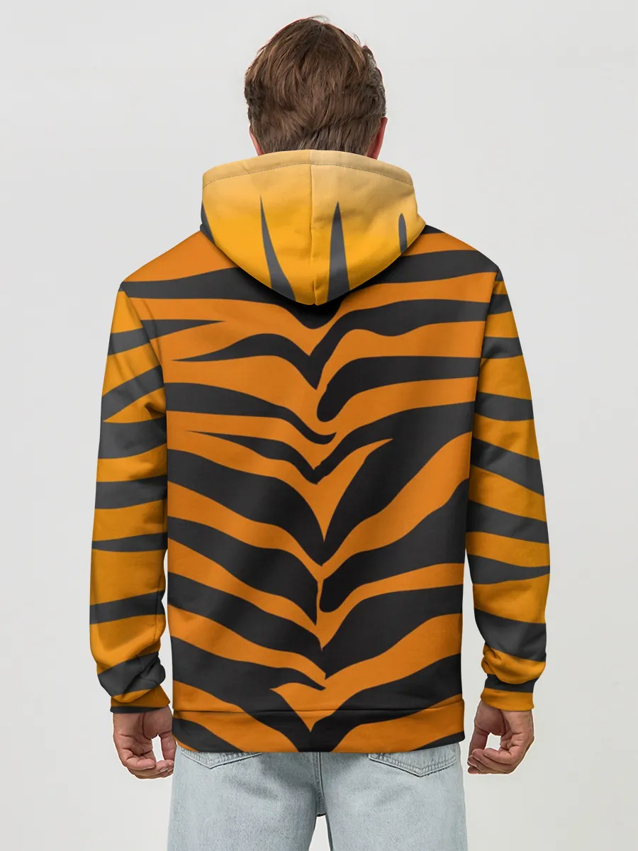 Худи мужской база хлопок / Тигр