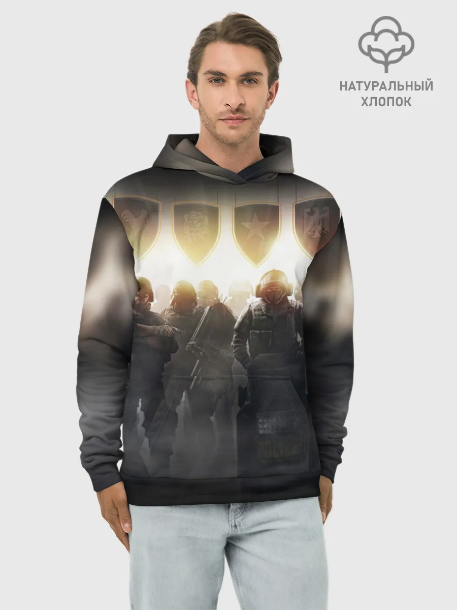 Худи мужской база хлопок / RAINBOW SIX SIEGE