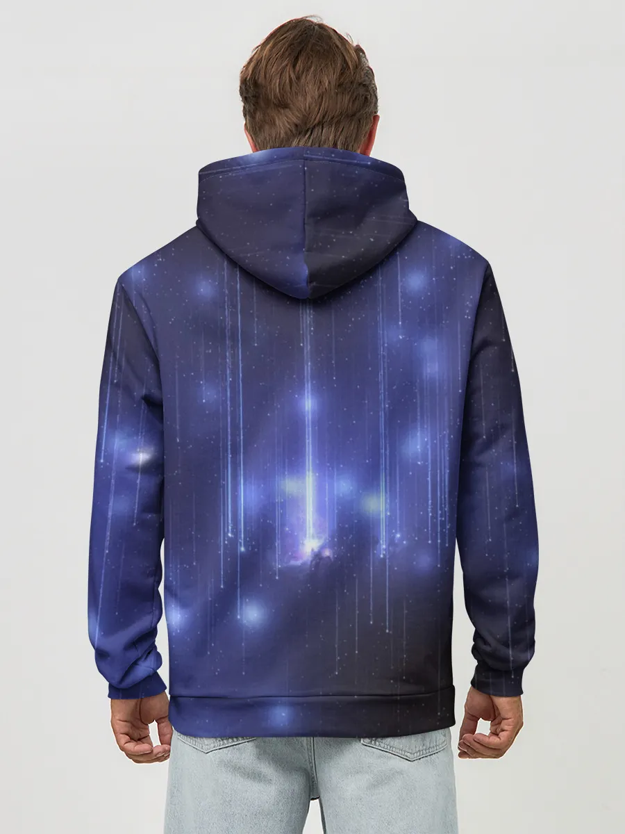 Худи мужской база хлопок / Космический Волк