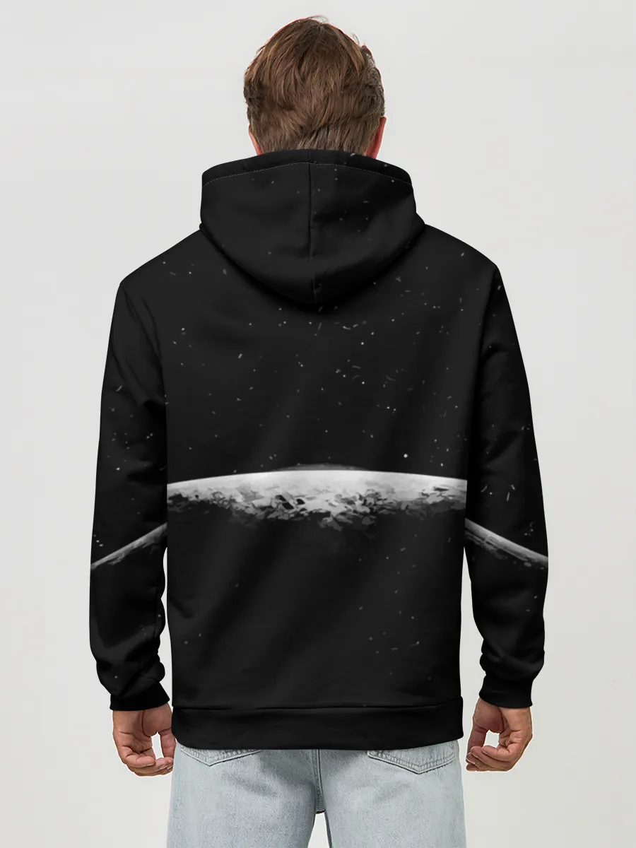 Худи мужской база хлопок / Космический Череп