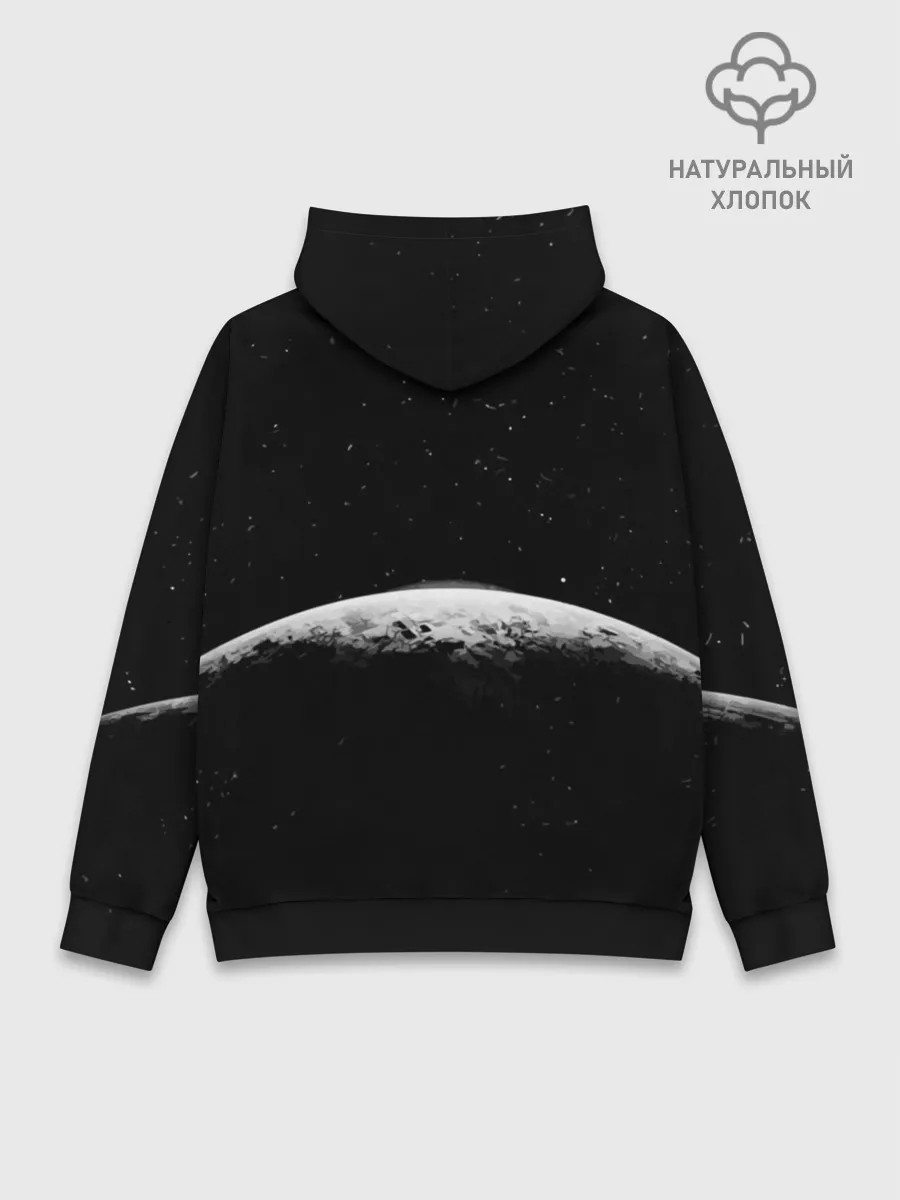 Худи мужской база хлопок / Космический Череп