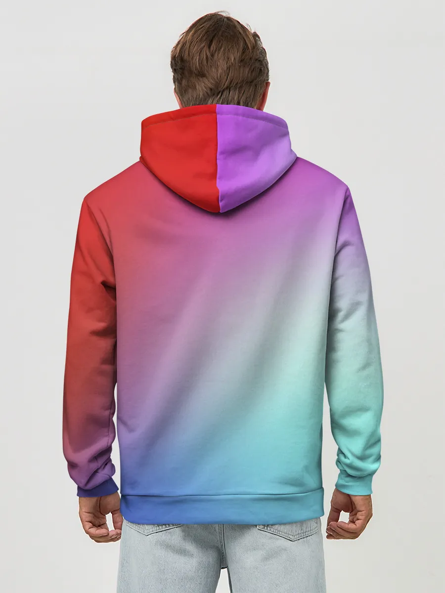 Худи мужской база хлопок / Colorful Gradient