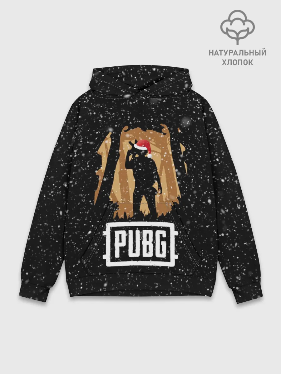 Худи мужской база хлопок / Новогодний PUBG