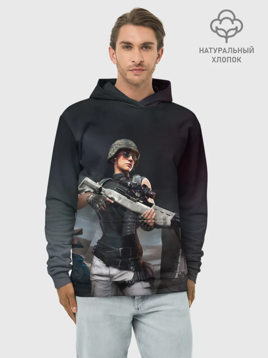 Худи мужской база хлопок / PUBG